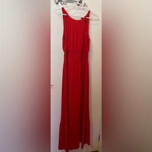 3/$20 Warm orange colour halter maxi dress